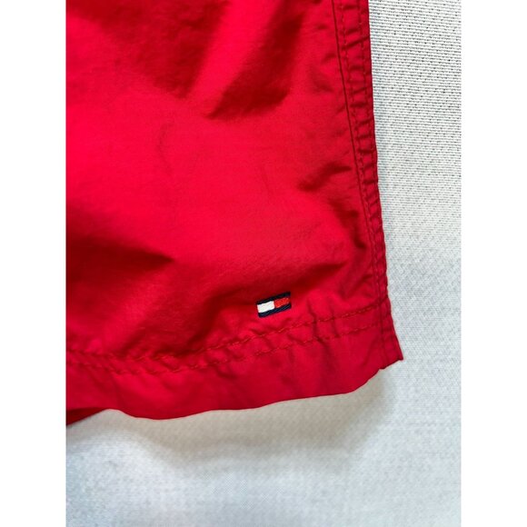 Tommy Hilfiger Men's Swimsuit Trunks Shorts Size M Apple Red Mesh Liner Pockets - Picture 7 of 13